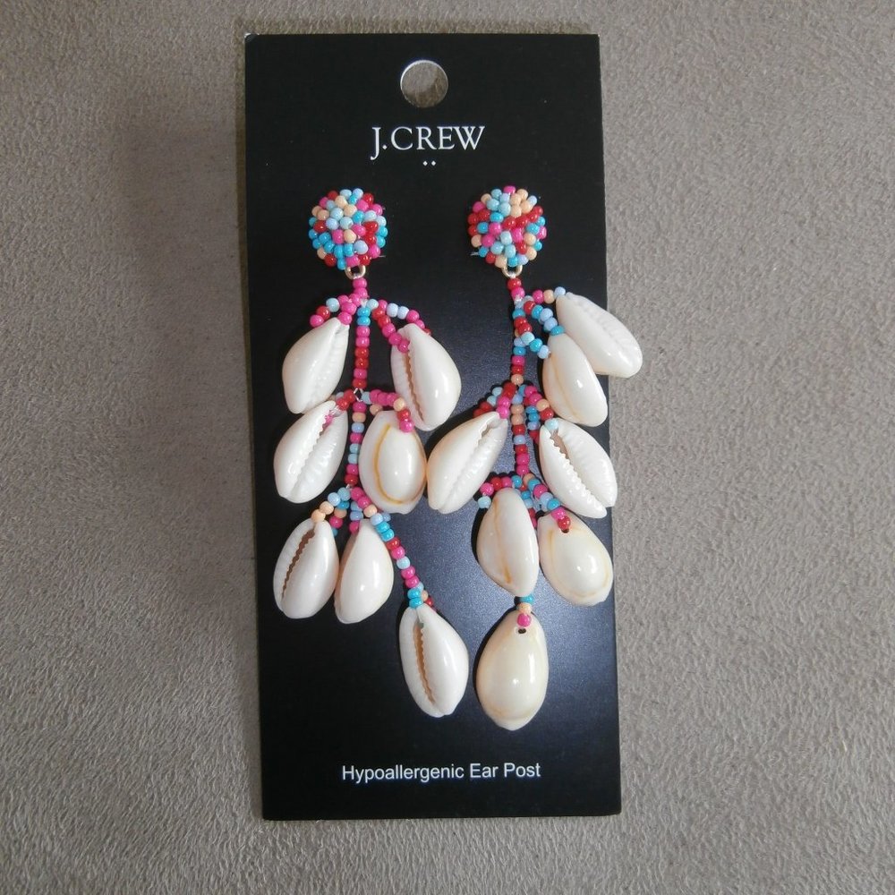 J. Crew Factory Shell Drop  Earrings